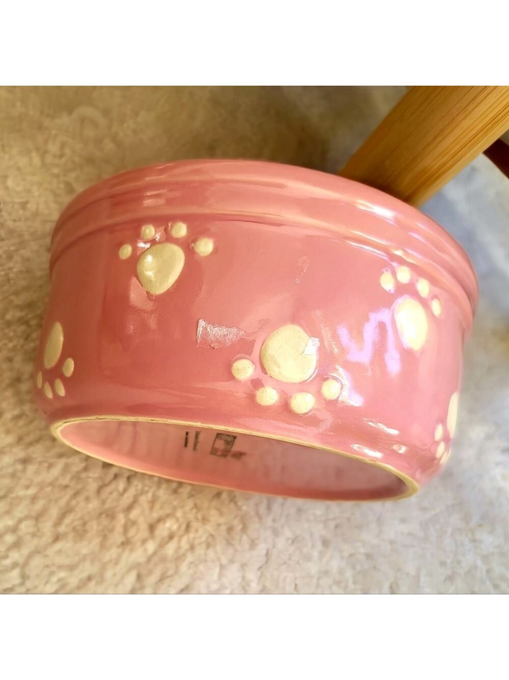 PetRageous Designs Hand-Crafted Stoneware Cat Paws Dish Bowl